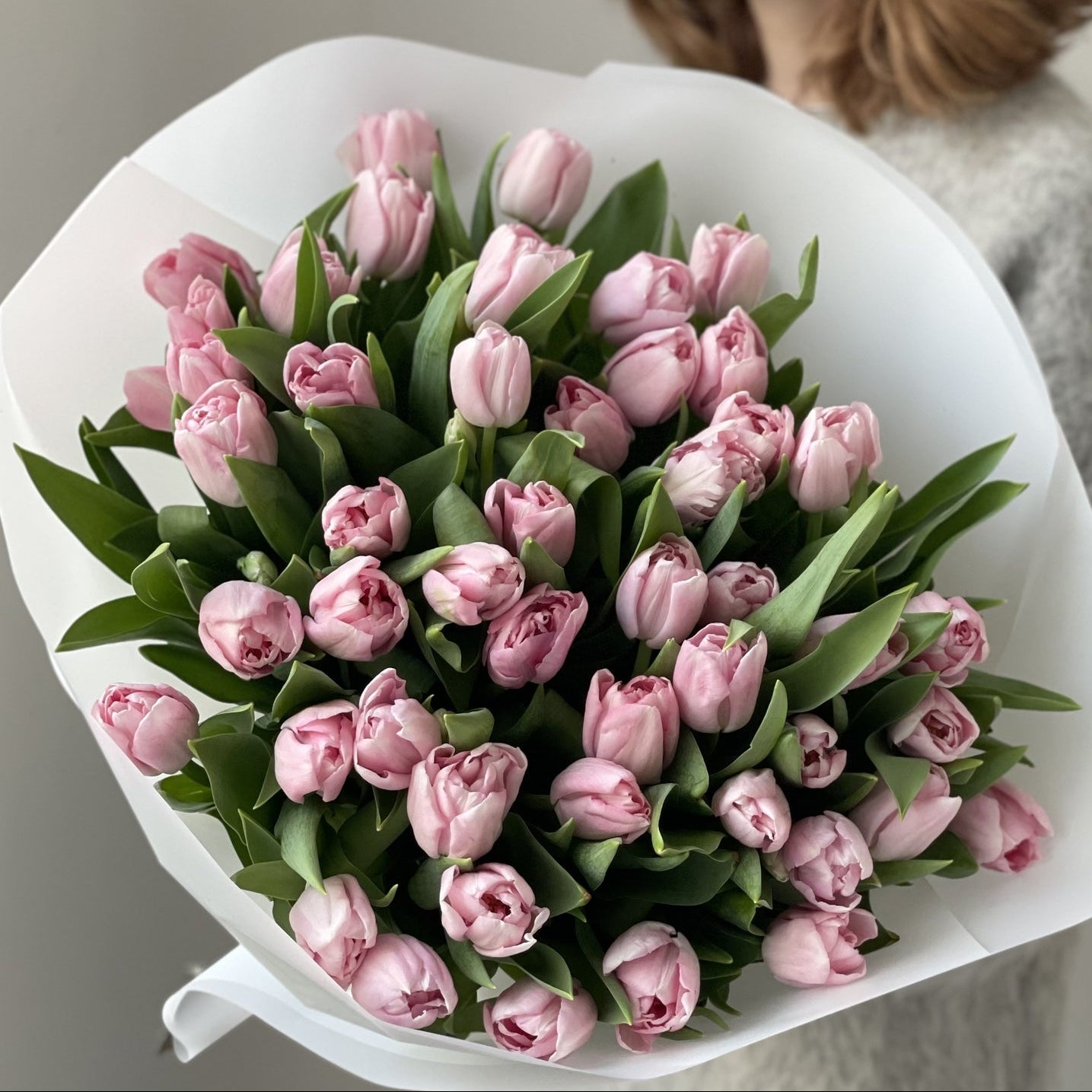 Mono bouquet of Tulips Pink