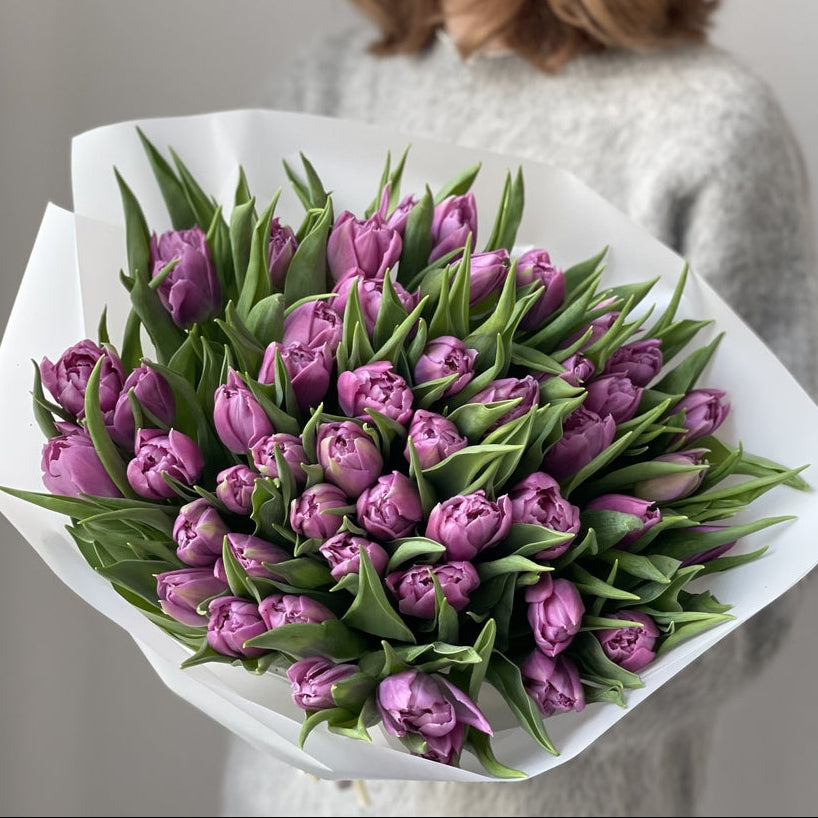 Mono bouquet of Tulips Lavander